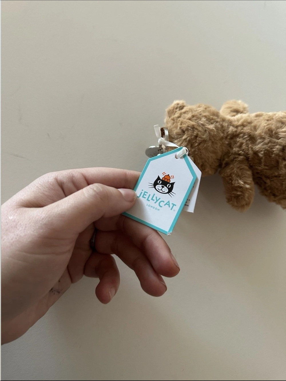 NEW AUTHENTIC Jellycat Bartholomew Bear Bag Charm Keychain Plush Mini Brand new - Picture 5 of 6